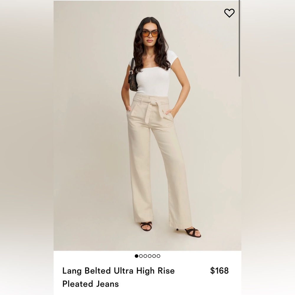 REFORMATION Lane Belted Ultra High Rise Jeans